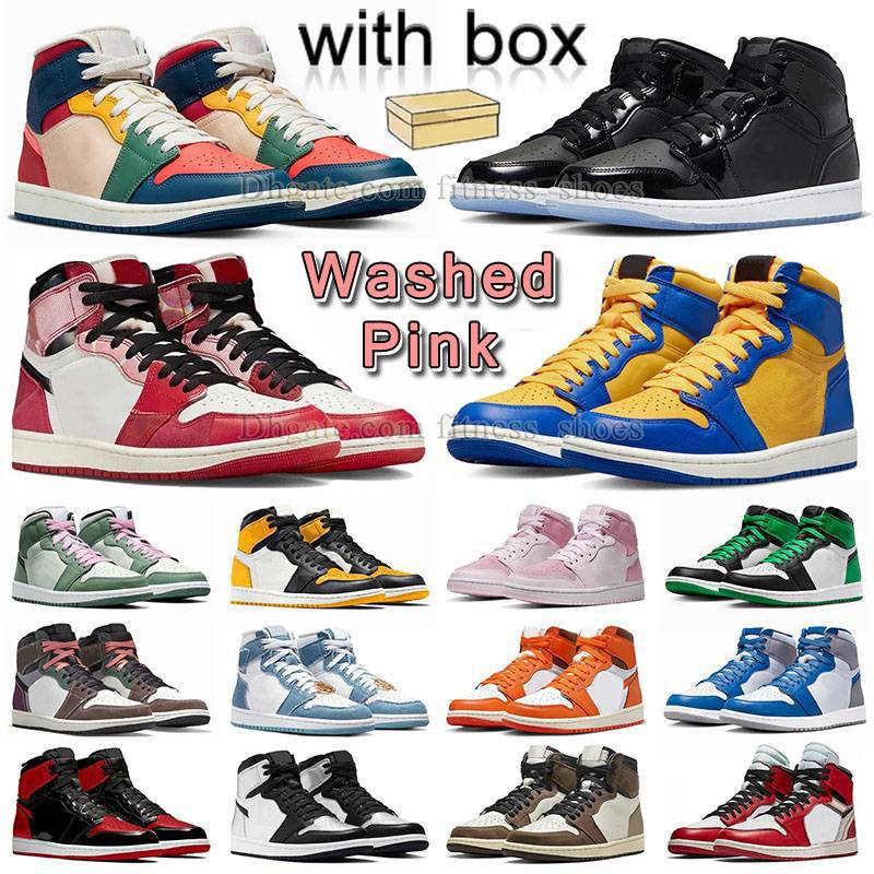 

high top sneakers jumpman 1 basketball shoes with box reverse laney 1s spider verse man wash pink space jam mid multicolor chicago lost and found pink blue og trainer j1, H32 36-46 high og visionaire