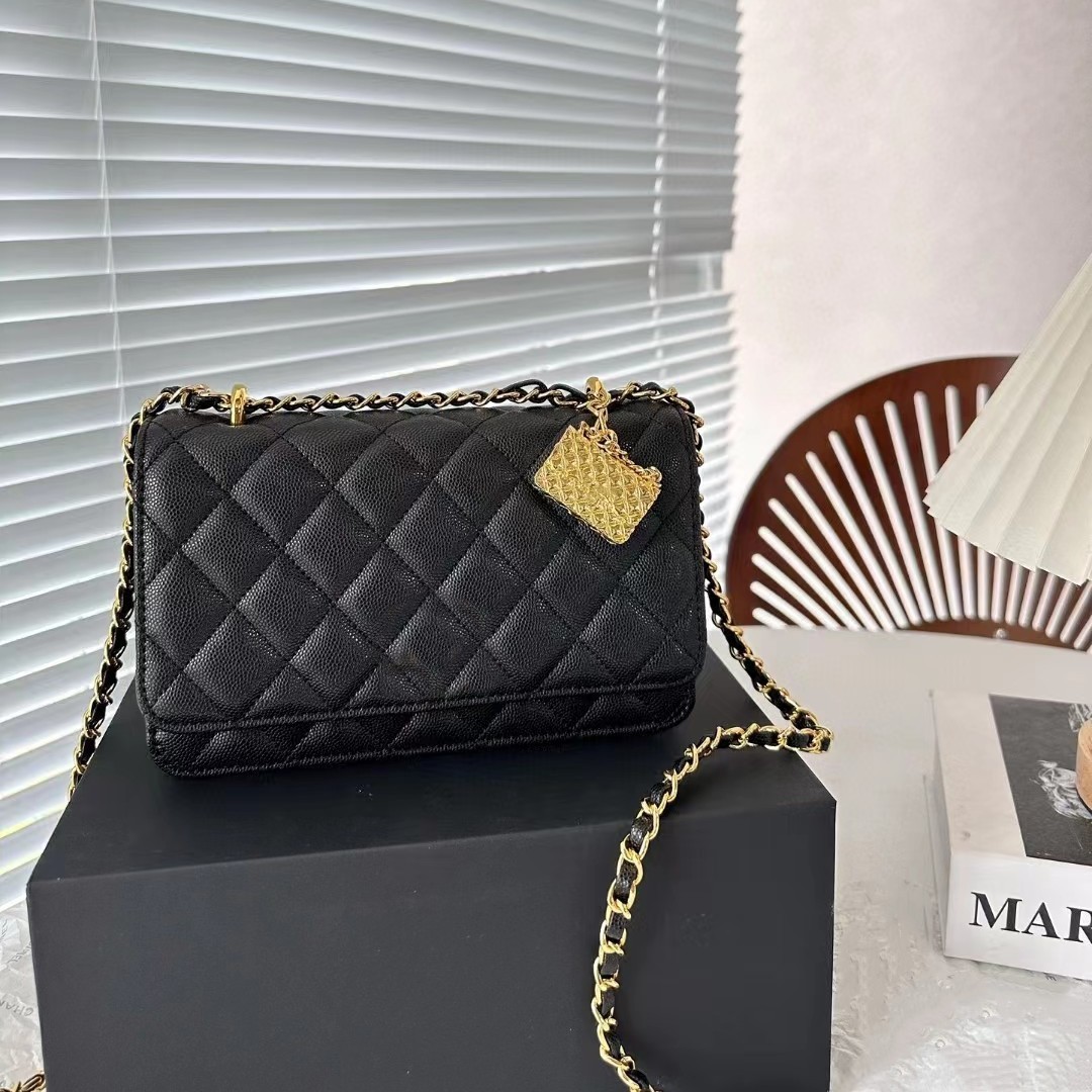 

Designer Women's Bag Luxury Channe Organ Pendant Bag Diamond Lattice Genuine Leather Handbag Chain Shoulder Bags, Pink