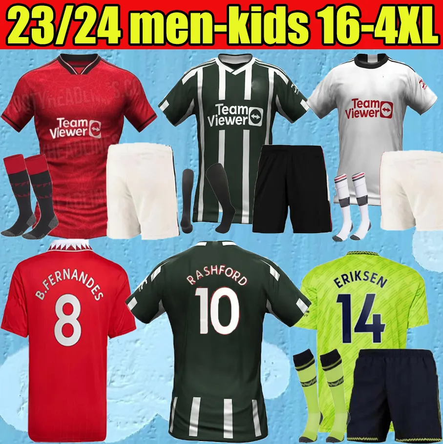 

23 24 SANCHO soccer jerseys final BRUNO FERNANDES RASHFORD MANS UTDs football shirt 2023 men kids kit ERIKSEN CASEMIRO MANCHESTERS Martial fans player