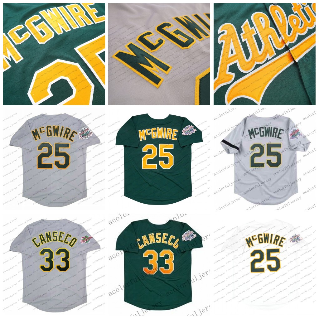

Custom 1989 Oakland Retro WS Baseball Jerseys Jose Canseco Rickey Henderson DAVE Mark 25 McGwire Dennis Eckersley CARNEY LANSFORD DAVE STEWART WEISS Stitched, Man nk flexbase grey