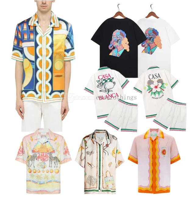 

Casablanc shirt Men t shirt Designer tshirts Fashion Man Women Smiley casablanca Printing casablanca Tees US Size M-3XL, 18