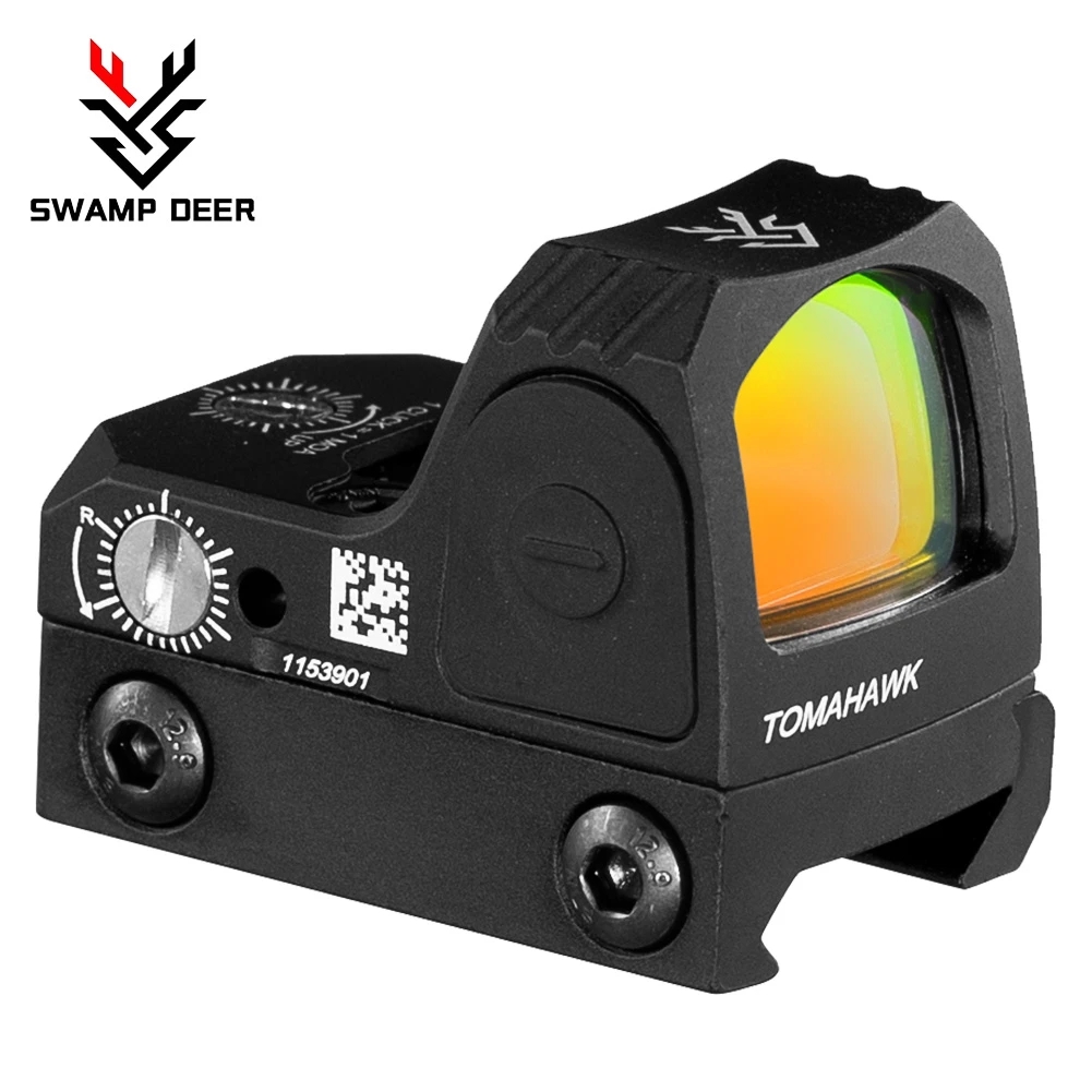 SWAMP DEER 1X22 Red Dot Tactical Rifle Scope Collimator 20mm Rail Riflescope Hunting Holographic Optics Sight-image-1066322176