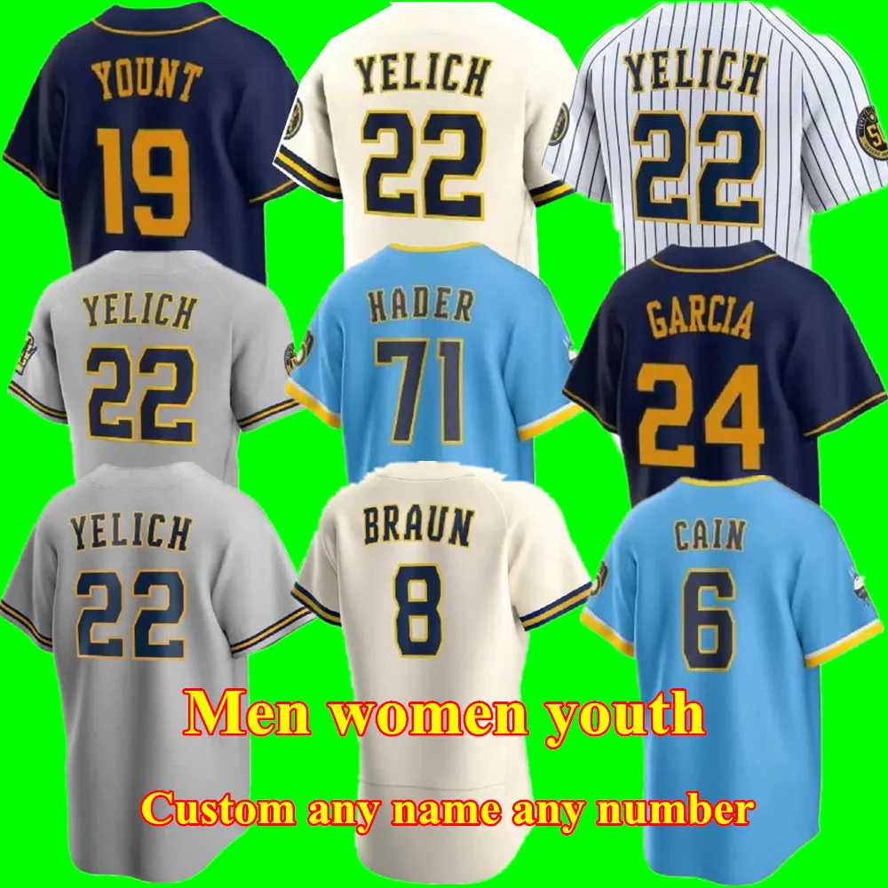 

2023 Baseball Jerseys City Connect Men Women Youth Christian Yelich ADAMES Brandon Woodruff JOSH HADER MILWAUKEE RYAN BRAUN BREWERS JUSTIN SMOAK LORENZO ROBIN, As pic10