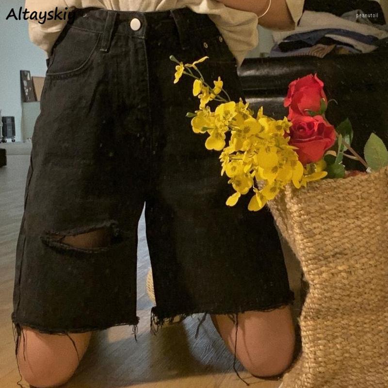 

Women' Jeans Women Denim College High Waist Casual Loose Ladies Fashion Students Hollow Out All-match Soft Streetwear Vintage Pockets, White