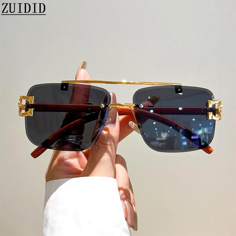 

Sunglasses Wooden Women 2023 Wood Luxury For Men Rimless Retro Square Shades Vintage Lunette De Soleil Femme Lentes