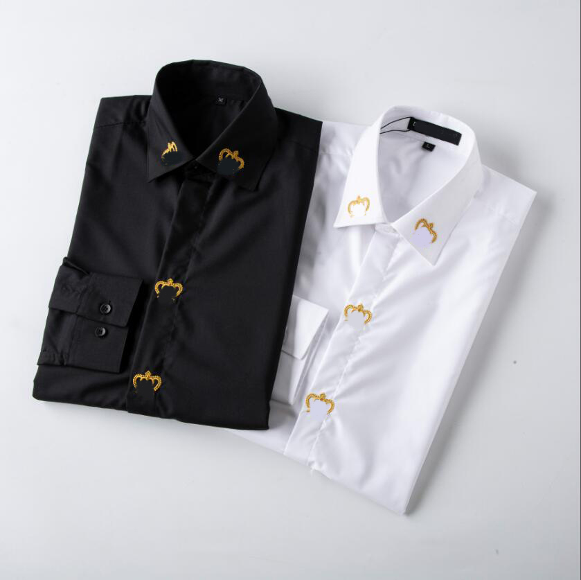 

2023 Mens shirt luxury designer fashion trend wear long sleeve business casual brand spring slimming M-4XL ###