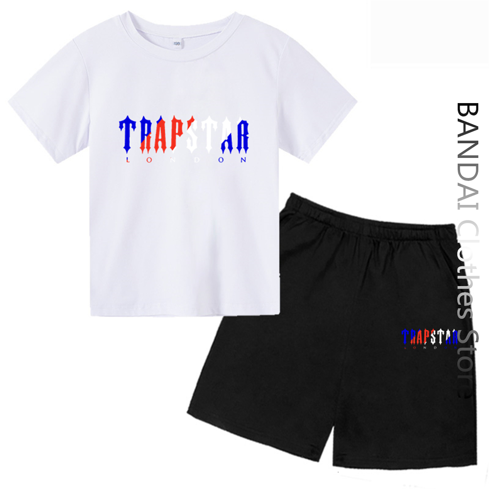 

Clothing Sets Summer TRAPSTAR Tshirt Kid Boys Beach Shorts Sets Streetwear Tracksuit Men Women Clothes Girls Sportswear 230606, 13