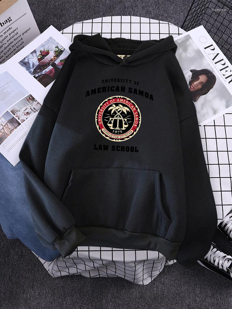

Women' Hoodies University Of American Samoa Law School Women Hoody Fashion Warm Sweatshirts Casual Oversize Pullover Trend Quality Female, Black