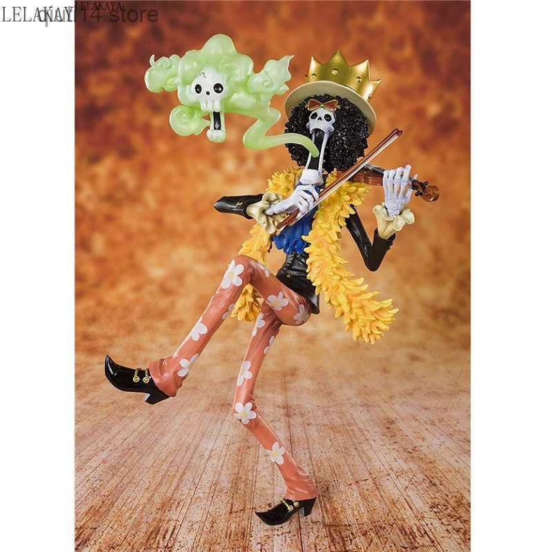 

Anime Manga NEW Hot 23cm Japan Anime ONE PIECE 20th Anniversary The Straw Hat Pirates BROOK Burukku PVC Action Figure Model Brinquedos Toys T230606