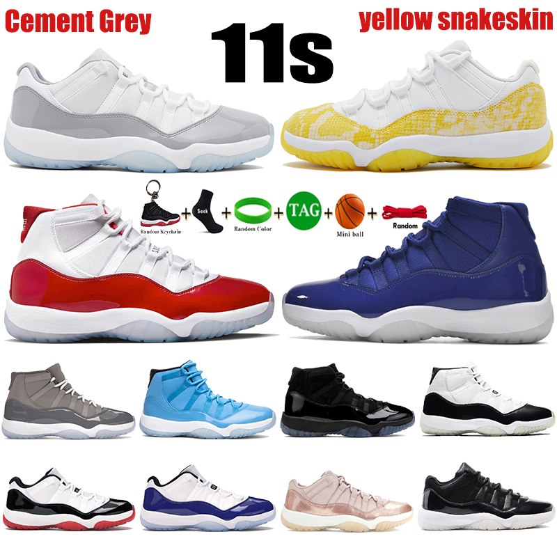 

New jumpman 11 11s basketball shoes cement Cool Grey yellow snakeskin cherry DMP royal gamma blue low 72-10 Concord Bred pantone 25th Anniversary men women sneakers, 14 legend blue