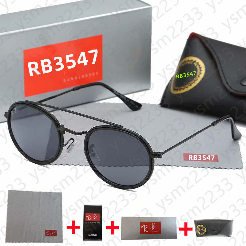

Men Classic Brand RB3547 Sunglass Retro women Sunglasses Luxury Designer Eyewear Rays 3547 Metal Frame Glass Lens Goggle UV400 Designers bans Sun Glasses Woman
