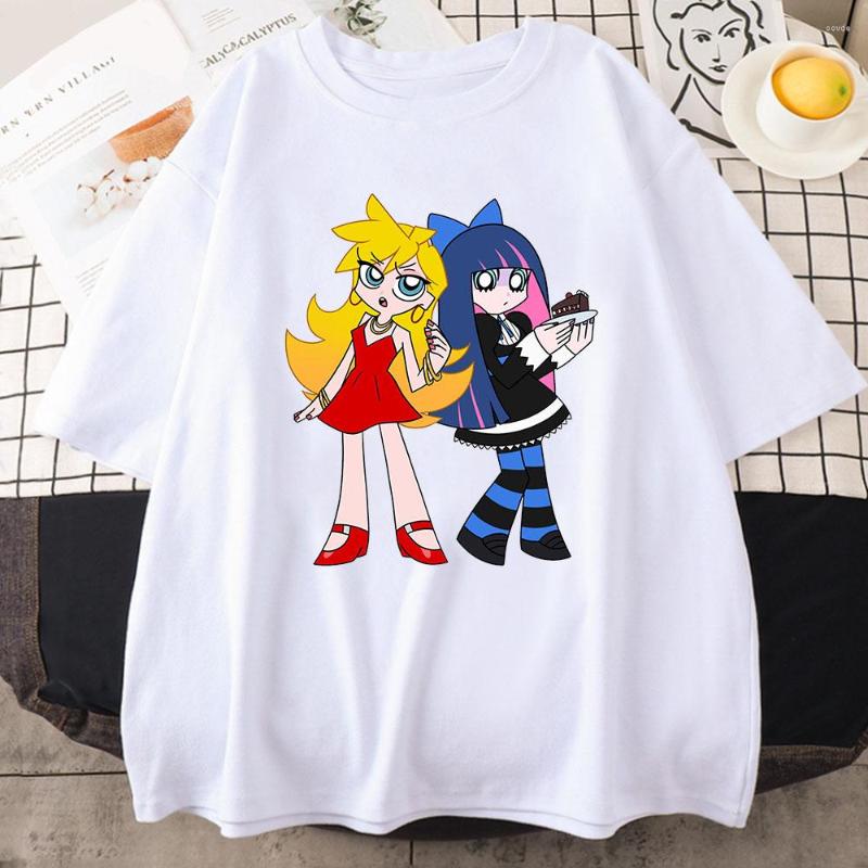 

Women's T Shirts Panty And Stocking With Garterbelt Men/women Cotton T-shirts Summer Slight Strech Tshirts Aesthetic Regular Fit Tops, 52858