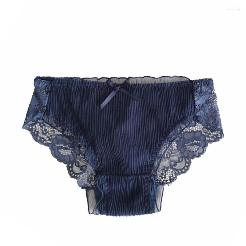 

Women's Panties Lace Sexy Transparent Panty Briefs Women Underwear Lingerie Female Ladies Pleated Breathable Underpants, Black