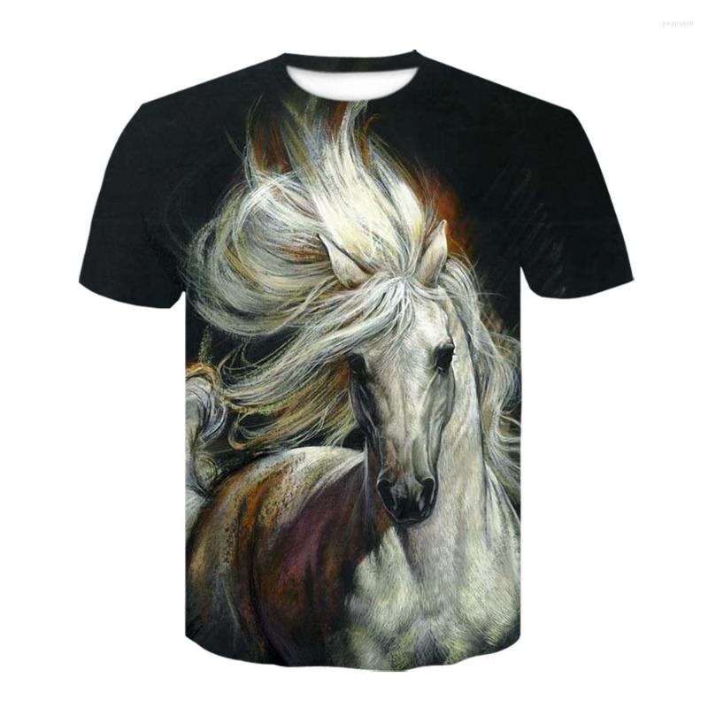 

Men's T Shirts 2023 Fashion 3D Horse Print Shirt Comfort Teens Summer Funny Animal Top Short Sleeve