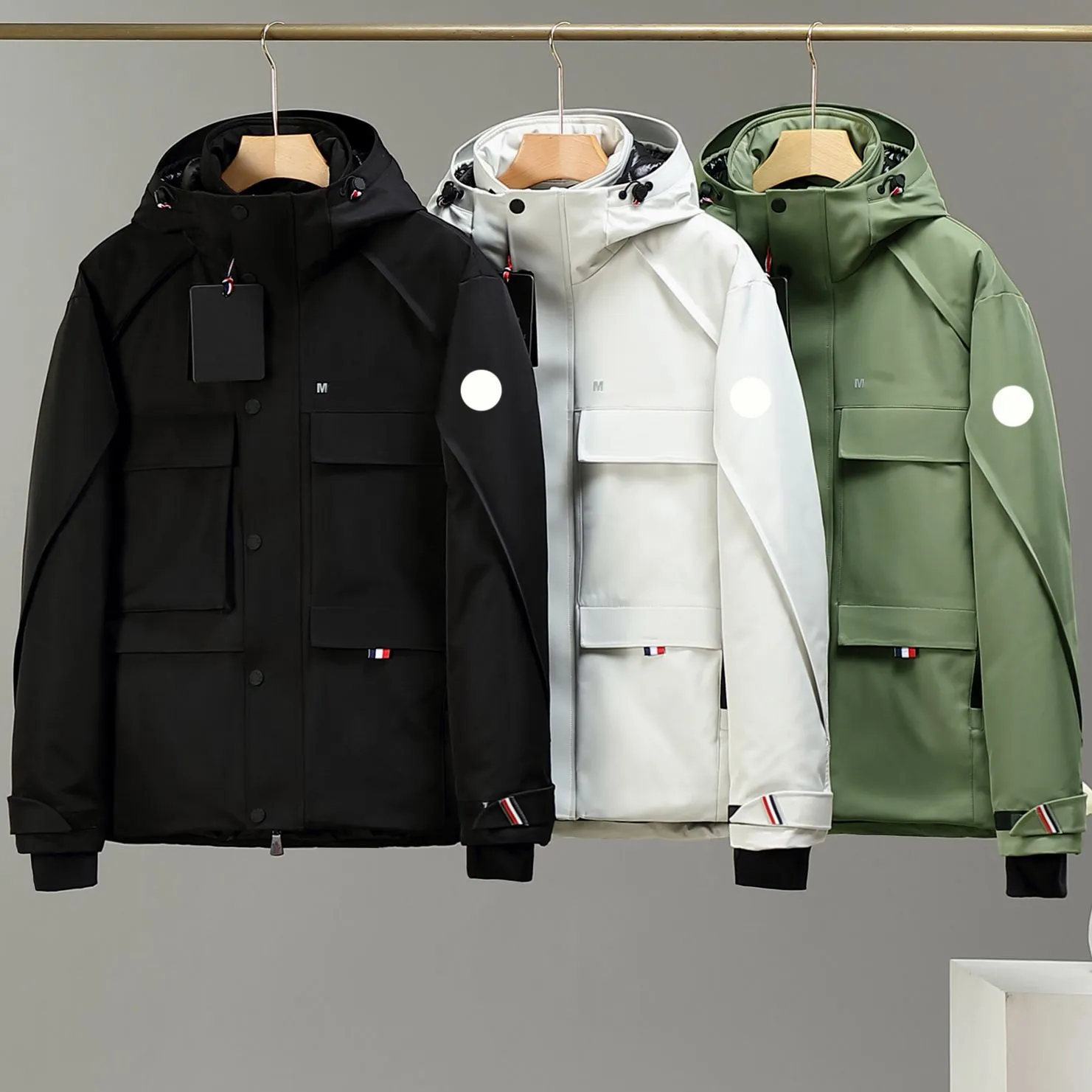 Designer mens down jackets embroidered badges couples womens waterproof double warm winter jackets puffer jacket 1-5-image-874461071