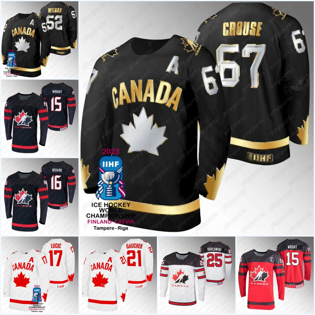 

Canada Hockey Jersey 2023 Champions 74 Ethan Bear 90 Joe Veleno 91 Adam Fantilli 96 Jake Walman 7 Pierre-Olivier Joseph 63 Jake Neighbours Lawson Crouse Tyler Toffoli, White2