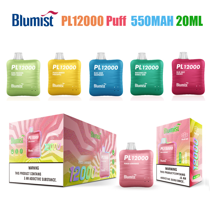 

Blumist PL12000 Puff 12000 Puffs Vapes Disposable E-cigarettes Electronic Cigarettes 550mah vapers desechables 20ml Prefilled Pods 5% 2%