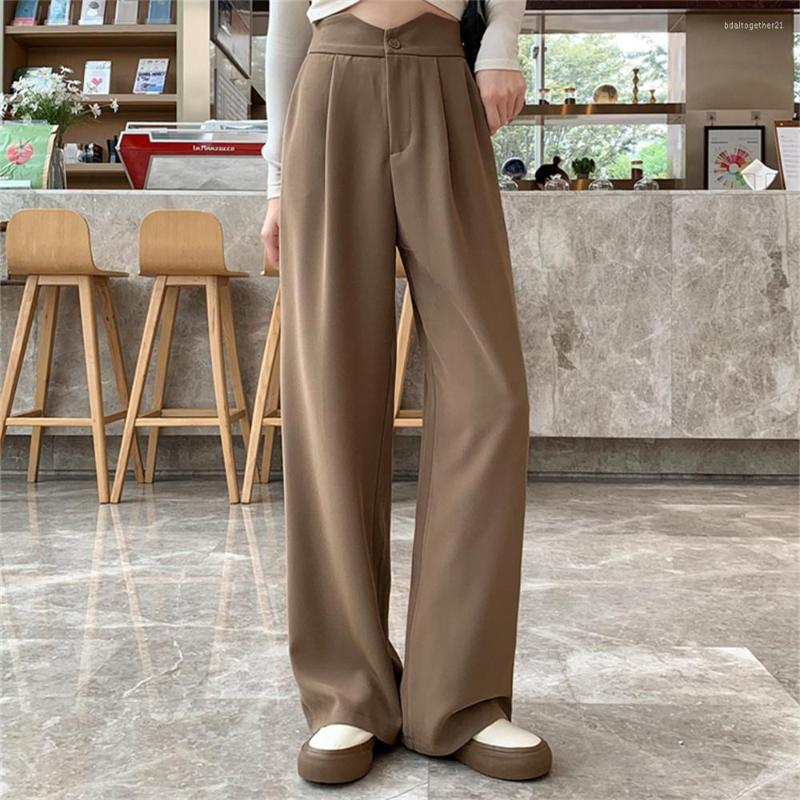 

Women' Pants Alien Kitty 2023 Full Length Trousers Women Casual Loose OL Autumn Fashion Slim Office Lady Straight High Waist, Grey