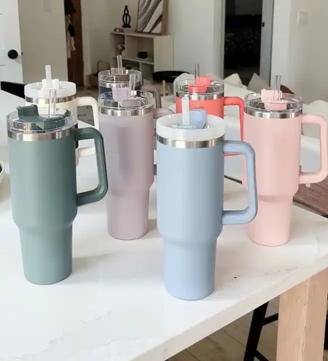 

40oz New Stainless Steel Tumblers Water Bottle Car Cup Handle Cold Beer Glass Car Mugs Travel Kettle Outdoor ss0304, Custom