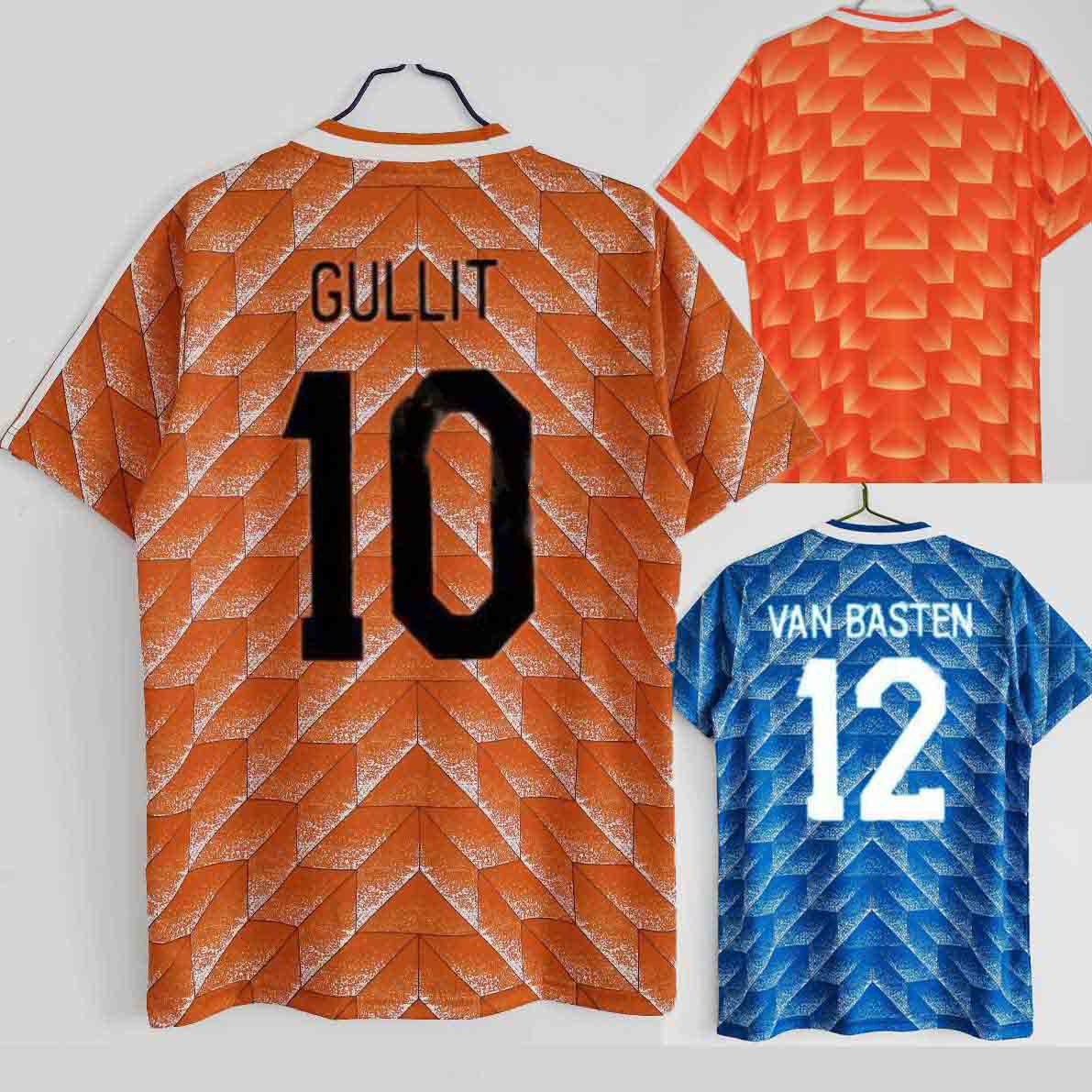 

Retro Netherlands 1988 Vintage shirt GULLIT VAN BASTEN home away Soccer Jerseys van Basten Gullit Koeman Holland Classic Kit training jersey football Shirt uniform, 88 training