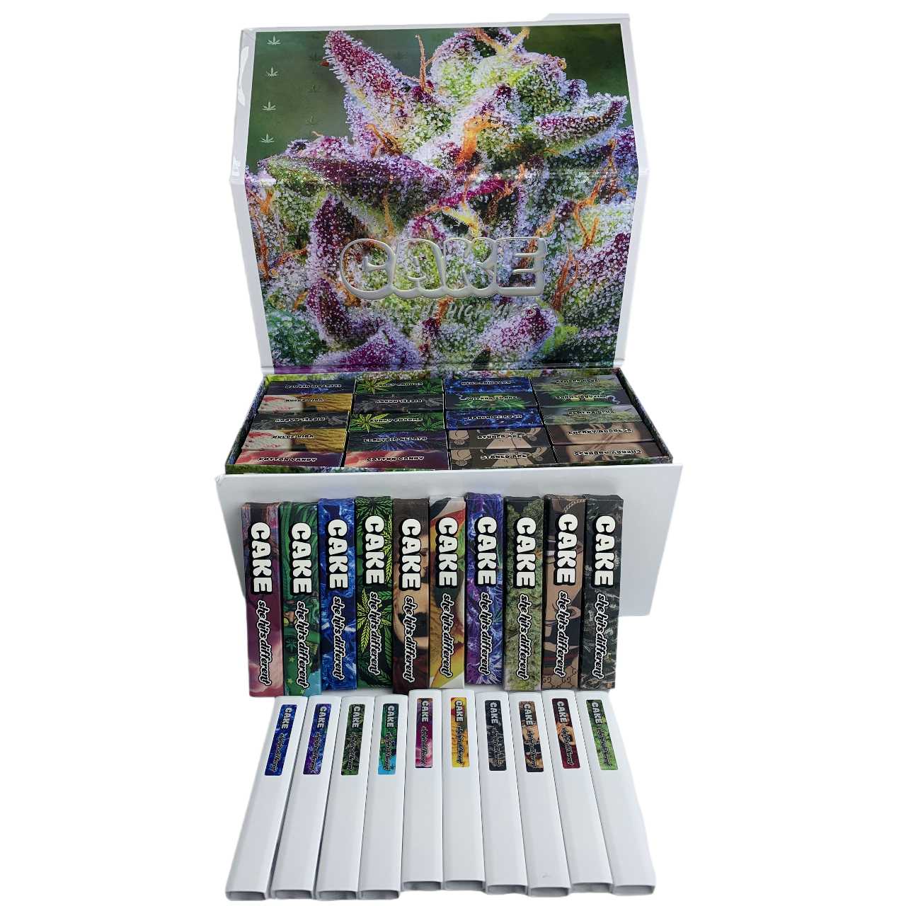 

5th Generation Cake Disposable Vape Pen E Cigarettes 1ml Empty Vapes Cartridges 280mAh Rechargeable Battery Thick Oil Carts Vaporizer Pods with packaging