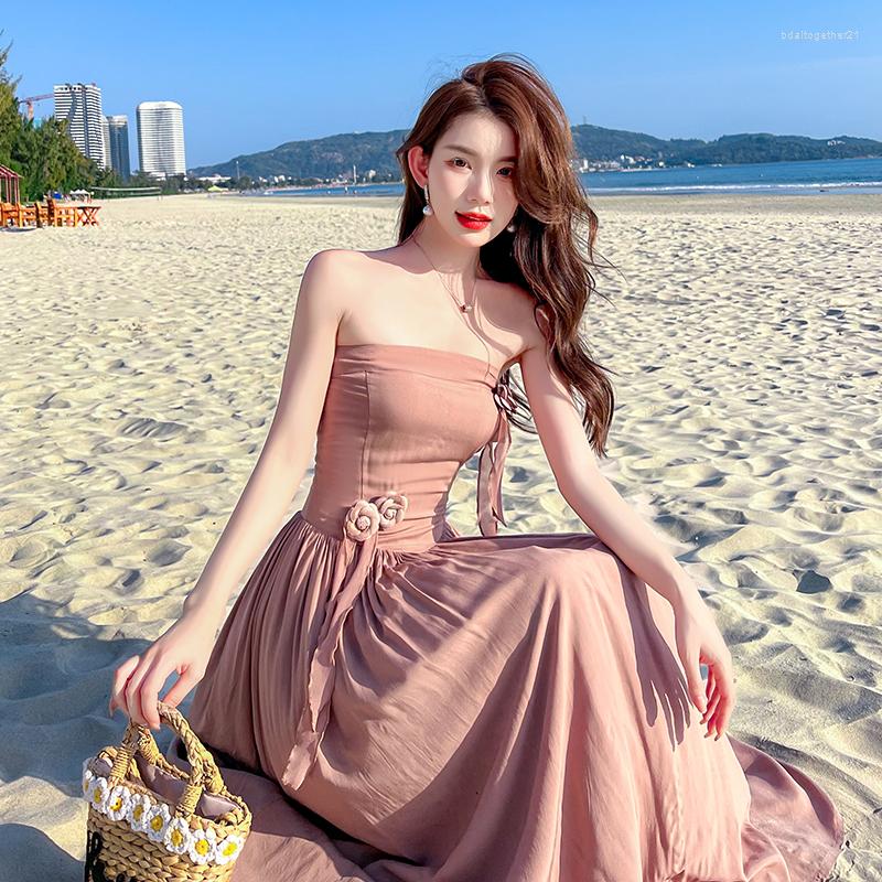 

Casual Dresses Summer Midi Ruched Corset Dress Women 2023 Long Elegant Floral Sexy Formal For Wedding Guest Bridesmaid Birthday Prom, As pictures