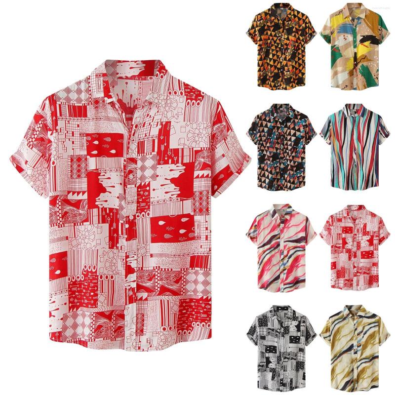 

Men's Casual Shirts Men T-Shirt Skilled Stylish Shirt Folding Board Print Short Sleeve Stays For Summer Clothes, Red