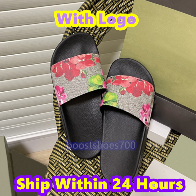 

Designer Slippers With Box Dust Bag Mens Womens Sandals Slide Men Printing Platform Rubber Mules Luxury Summer Beach Sandal Fashion Women Causal Slippers US 5-11.5, Color 49