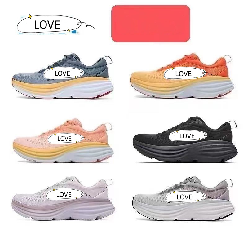 

One Ho ka Running Shoes Bondi 8 Clifton Utility Black White Mens Trainers Hokas Carbon Grey Low Top Womens Road Run Training Sneakers Size 36-45, Clifton 8-11
