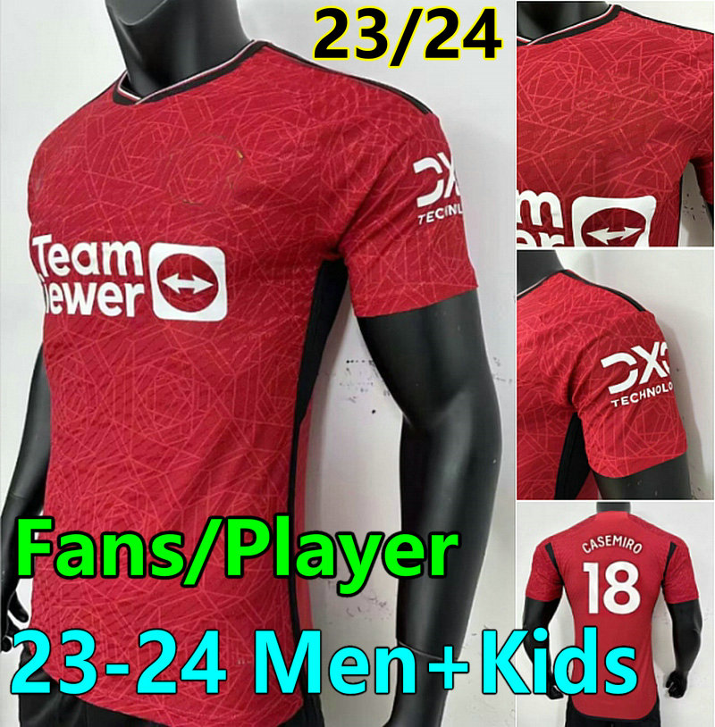 

23 24 MARTINEZ ANTONY CASEMIRO soccer jerseys SANCHO MOUNT ERIKSEN B. FERNANDES RASHFORD Football Shirt MALACIA MARTIAL ELANGA Garnacho 2023 2024 Men Kids uniforms, Fans 23-24 home +patch