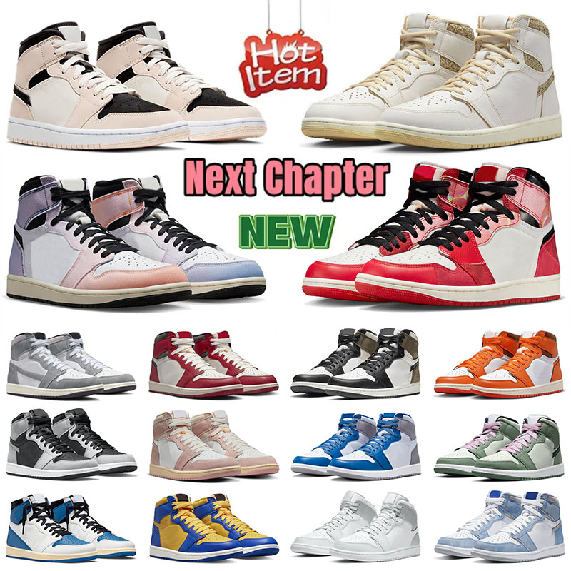 

1 Mens Basketball Shoes 1s Sneakers Starfish Lost Found Bred Patent next chapter Craft Vibrations Stage Haze Gorge Green Men Women Sports Trainers Size 36-47, # next chapter