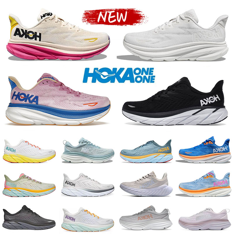 

HOKA Bondi 8 Running Outdoor Shoes Hokas ONE ONE Black White Sports Carbon x2 Clifton 8 Cyclamen Sweet Lilac Shock Absorption Amber Sneakers Men Women Trainers Runner, A9 black white