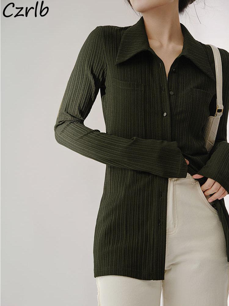 

Women' Knits Sweater Solid Cardigans Women Simple All-match Slim Knit Wear Temperament European Style Ins Chic Office Ladies Minimalist, Green