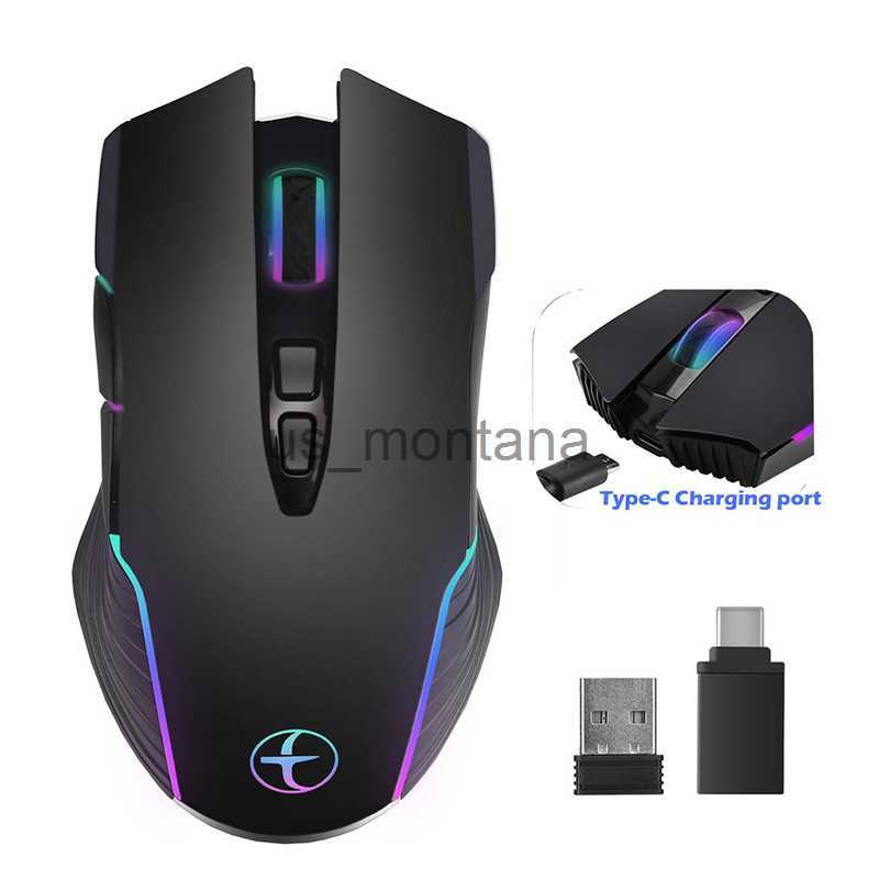 Mice Vogek 24G Wireless Mouse TypeC Silent Click Jiggler Mouse Rechargeable Mause Plug And Play For Macbook Laptop Computer L2605246P8T-image-874330765