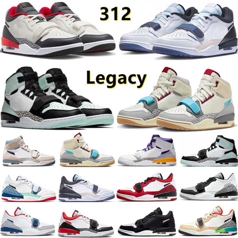 

Legacy 312 Low 23 Mens Basketball Shoes Easter Light Aqua 25th Anniversary Black Toe Chicago University True Pale Blue Gradient Womens Trainers Sports Sneakers, Color#5
