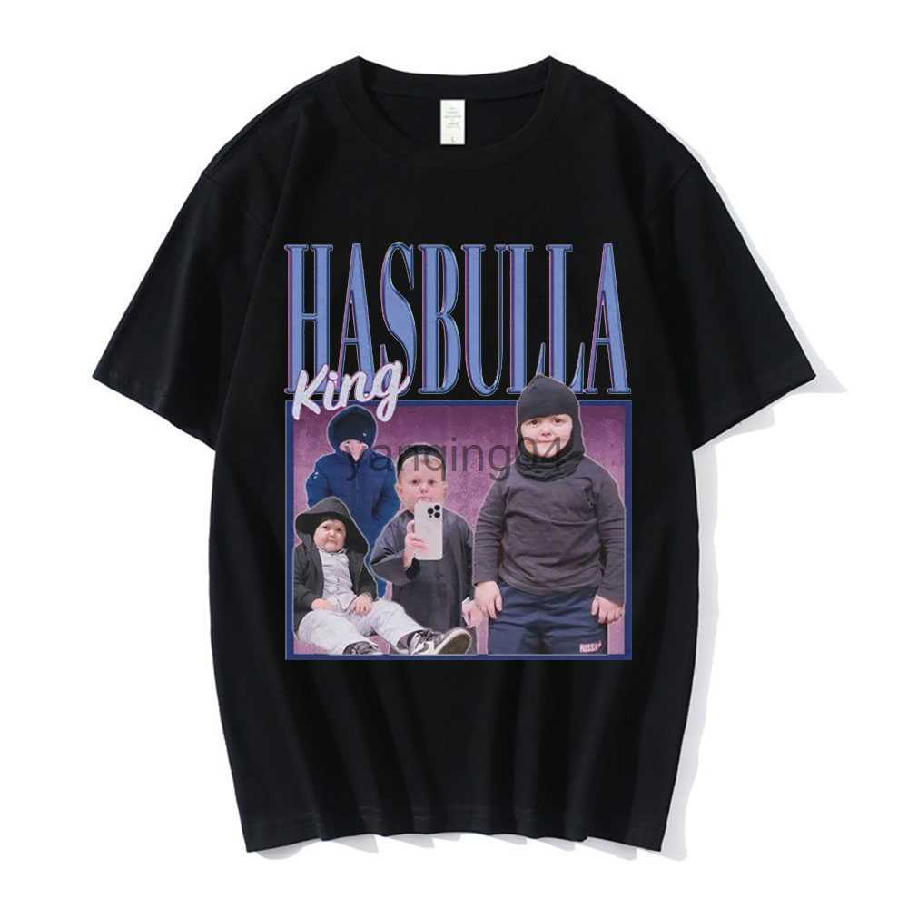 

Men's T-Shirts Hasbulla Fighting Meme T Shirt Men Mini Khabib Blogger T-Shirt High Quality Crew Neck Pure Cotton Oversized Tees Tops Women J230607, White 1