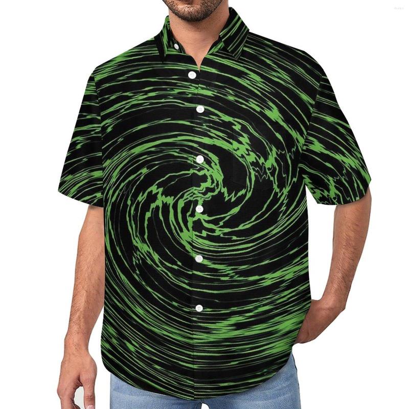 

Men's Casual Shirts Shallow Water Green Vortex Print Beach Shirt Hawaiian Streetwear Blouses Man Graphic Plus Size 3XL 4XL, Style-11