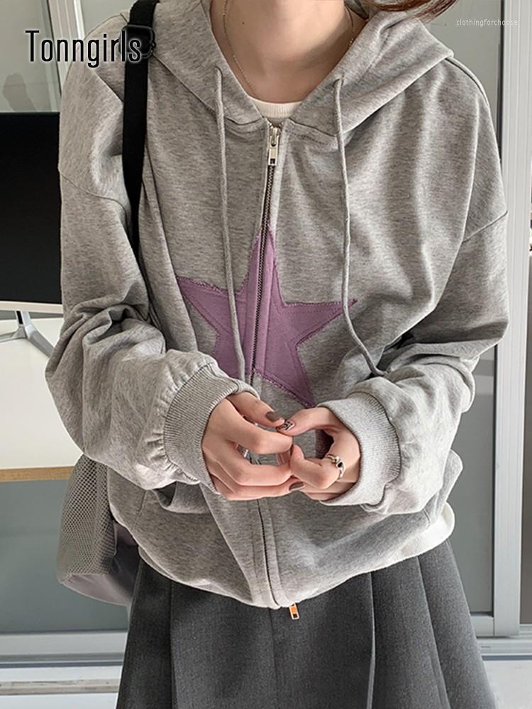 

Women's Jackets Tonngirls Grunge Aesthetic Coat Women Casual Loose Coats Patchwork Y2k Vintage Autumn American Retro Winter, As photo