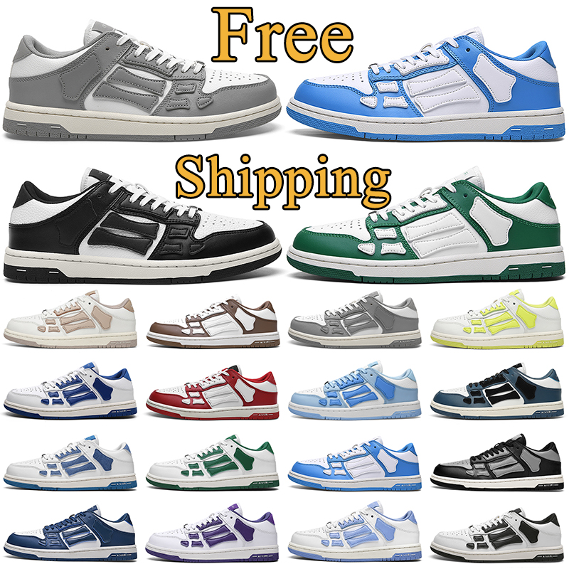 

Men women designer casual shoes skelet bones runner mens sneakers skel top low black green white pink lace up outdoor trainers, #5