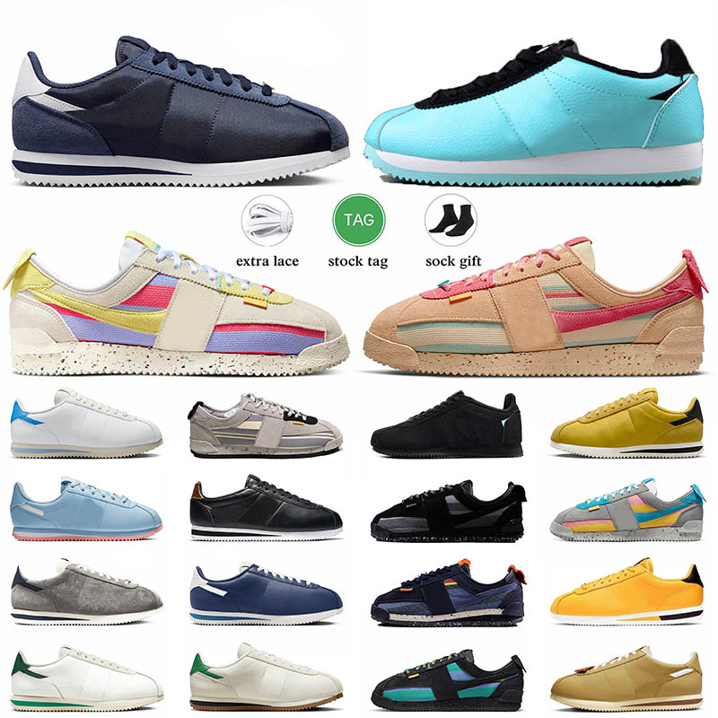 2023 nouveau Classic Union x Cortez Designer Chaussures Casual pour Hommes Femmes Baskets Lemon Frost Light Smoke Grey Offs Noir Sesame Sneakers