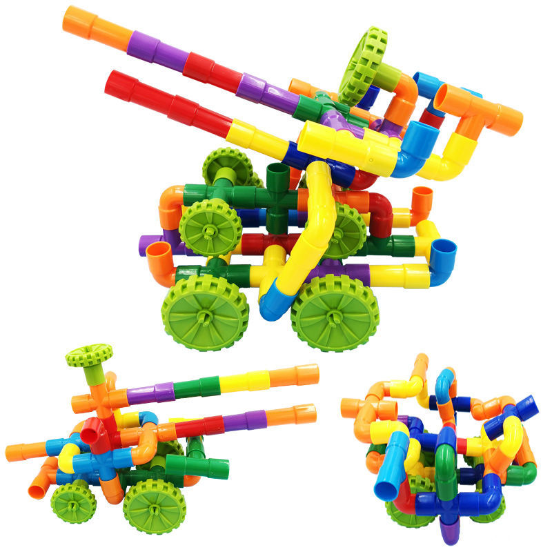 

Building block assembly of water pipes for children's pipeline type intelligence development Plastic puzzle toys for girls and boys in kindergarten