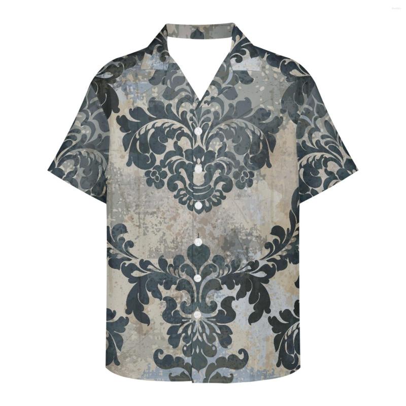 

Men's Casual Shirts European Style Rococo Pattern Men's Shirt Short Sleeve Cuban Oversize Hawaiian 3D Print Summer Holiday Vacation, Hdr20915010f16