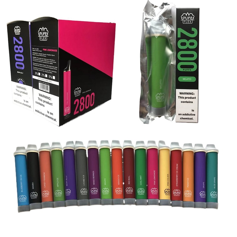 

NO Tariff Puff Flex 2800 e cigarettes Disposable vape e-cigarette 850mAh Battery 8ml Prefilled vape VS puff 800 1600 2800 bc5000 ultra bm5000 bang king 6000