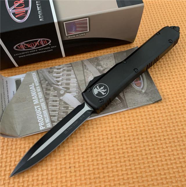 

MTtech Ultratech Automatic Pocket Knife Outdoor A07 Aluminum D2 Double Blade Survival AUTO Steel Cold EDC Handle Action Kniv1761769