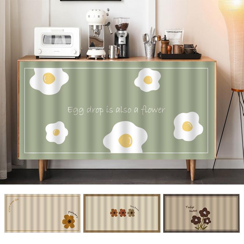 

Curtain INS Flower Kitchen Cabinet Bookcases Cupboard Self-Adhesive Half-Curtain Printing Dust Proof Short Curtains, Cabinet curtain s6