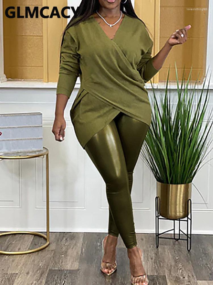 

Women's Pants Women High Waist Skinny PU Leather, Khaki