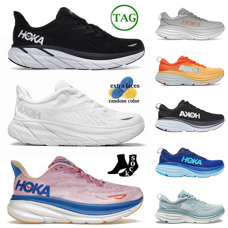 

One 2023 Hoka Clifton 9 Running Shoes Bondi 8 for Men Women Triple White Cyclamen Sweet Lilac Free People Carbon x2 Platform Outdoor Sneakers 36-45, 1 36-40
