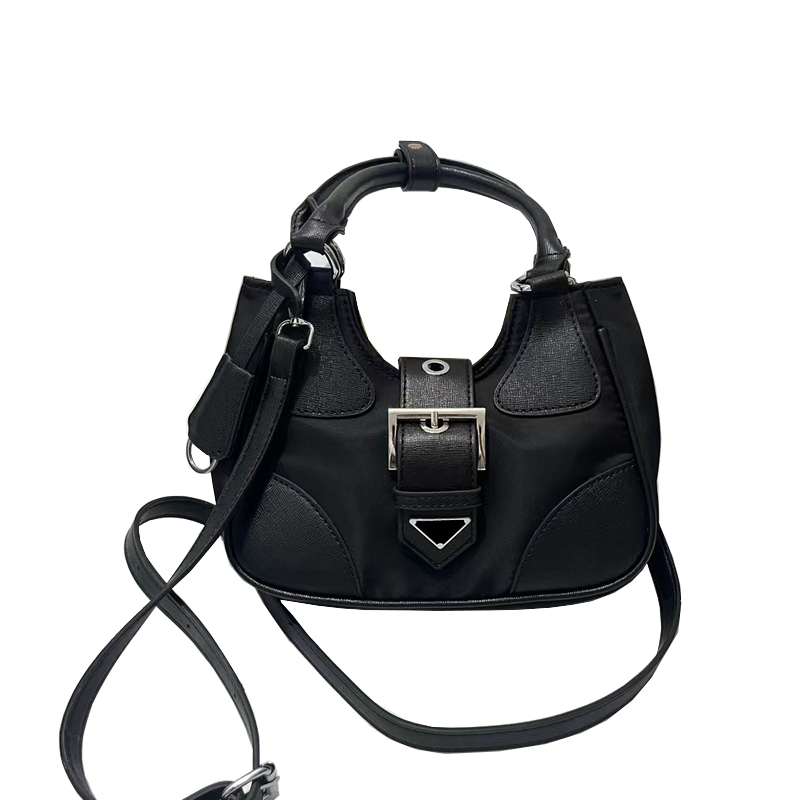 

Brand Designer Moon Bag for Women Designer Shoulder Bag Hobo Bag Canvas Bags ChaoP4238, Black