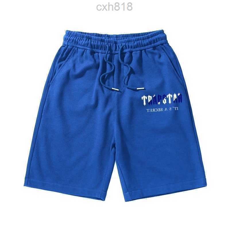 

Summer Shorts Men Trapstar Basic Baseball World Five-point Board Fitness Sports Workout Beach Short Pants 4DCK, Blue