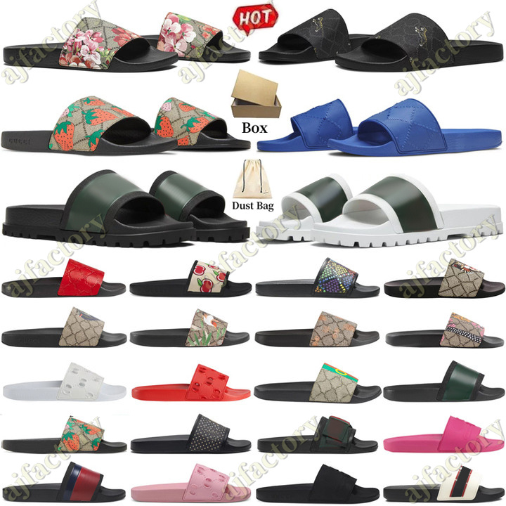 

2023 Mens Designers Womens Web Slippers Fashion Ace Bee Slipper Leather Rubber Flats Tigers Matelasse Blooms floral for women Sandals Summer slides, 7#